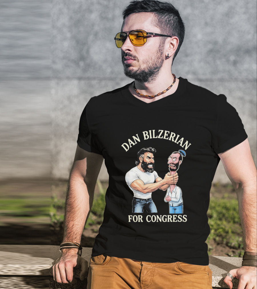 Dan Bilzerian For Congress Funny Caricature T-Shirt