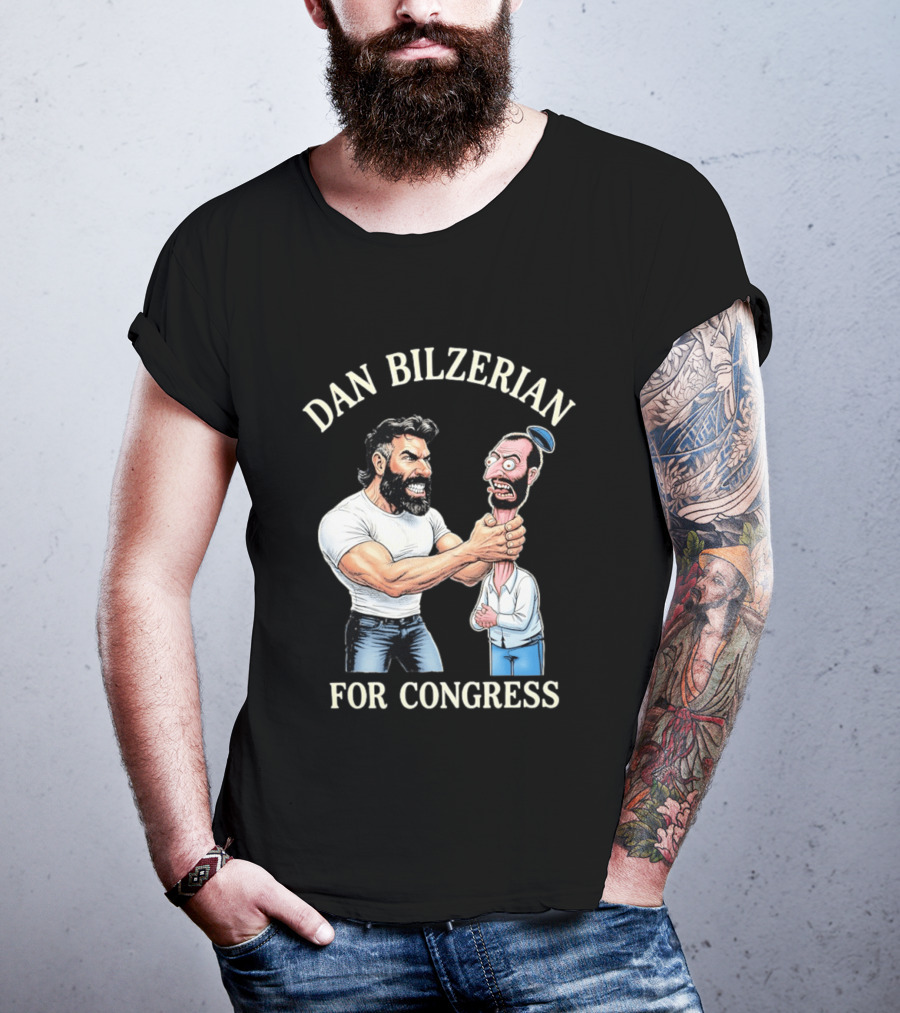 Dan Bilzerian For Congress Funny Caricature T-Shirt