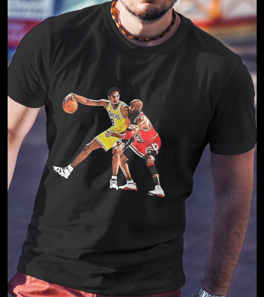 Magic Johnson Lakers Vs Kobe Bryant NBA Legendary Matchup T-Shirt