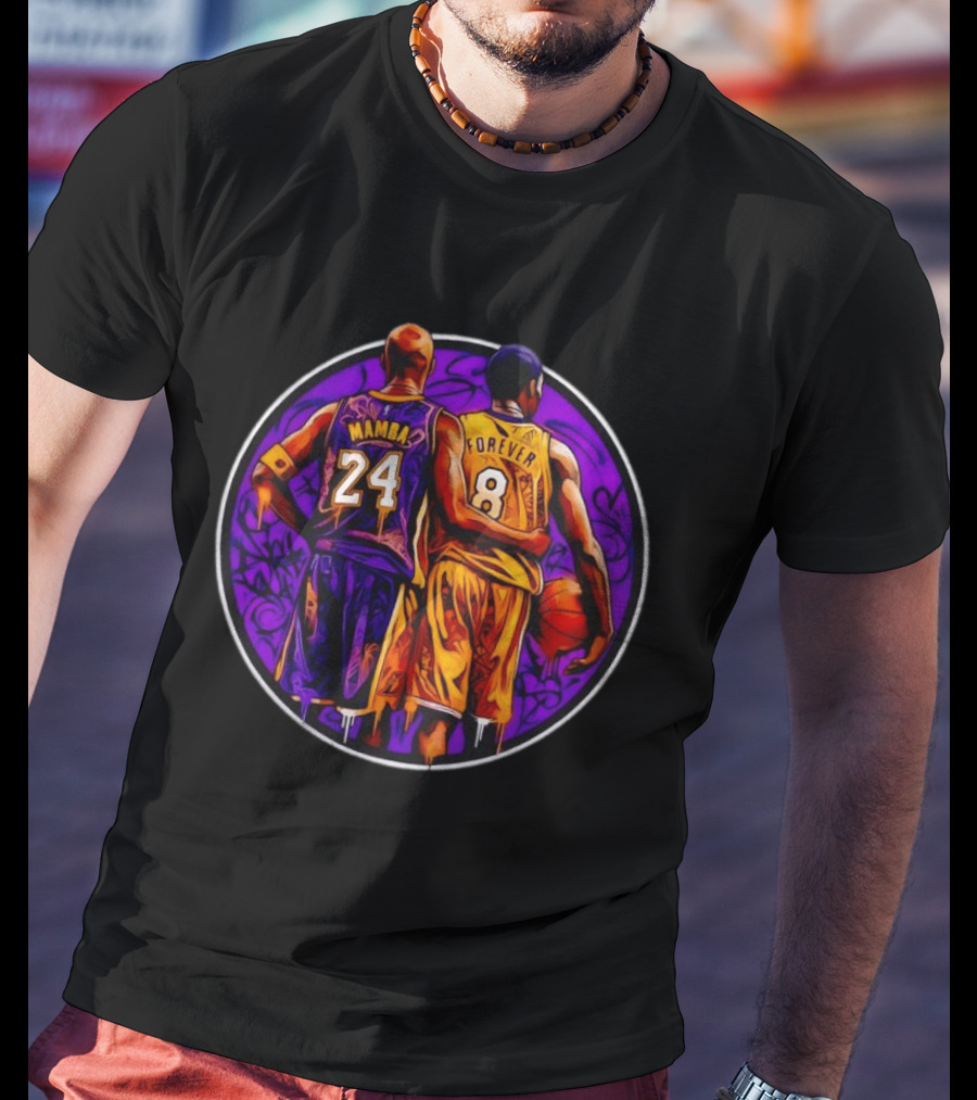 Mamba Forever Kobe Bryant 24 8 Los Angeles Lakers Graffiti T-Shirt