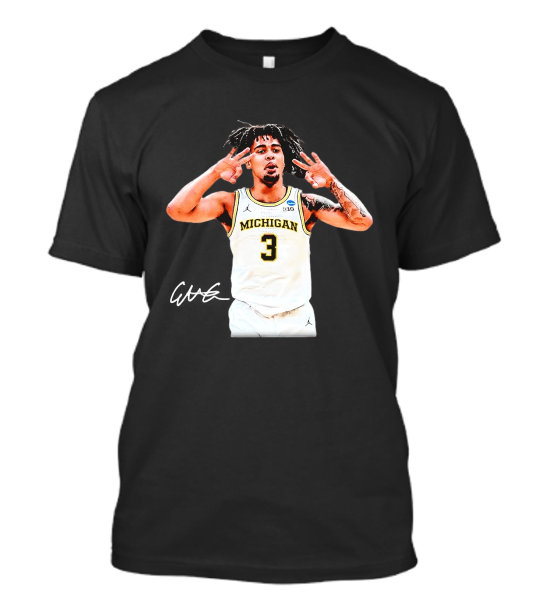 Elliot Cadeau Michigan Wolverines Basketball NCAA 3 Jersey 2026 T-Shirt