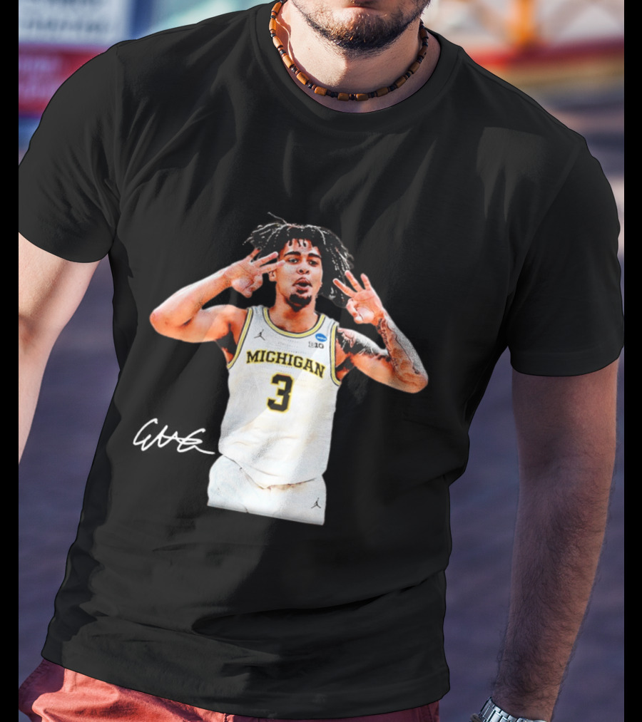 Elliot Cadeau Michigan Wolverines Basketball NCAA 3 Jersey 2026 T-Shirt