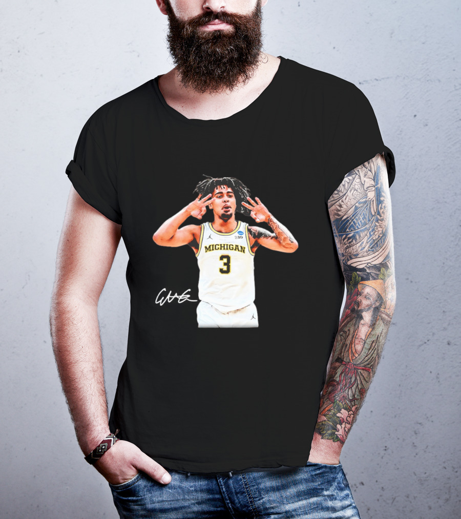 Elliot Cadeau Michigan Wolverines Basketball NCAA 3 Jersey 2026 T-Shirt