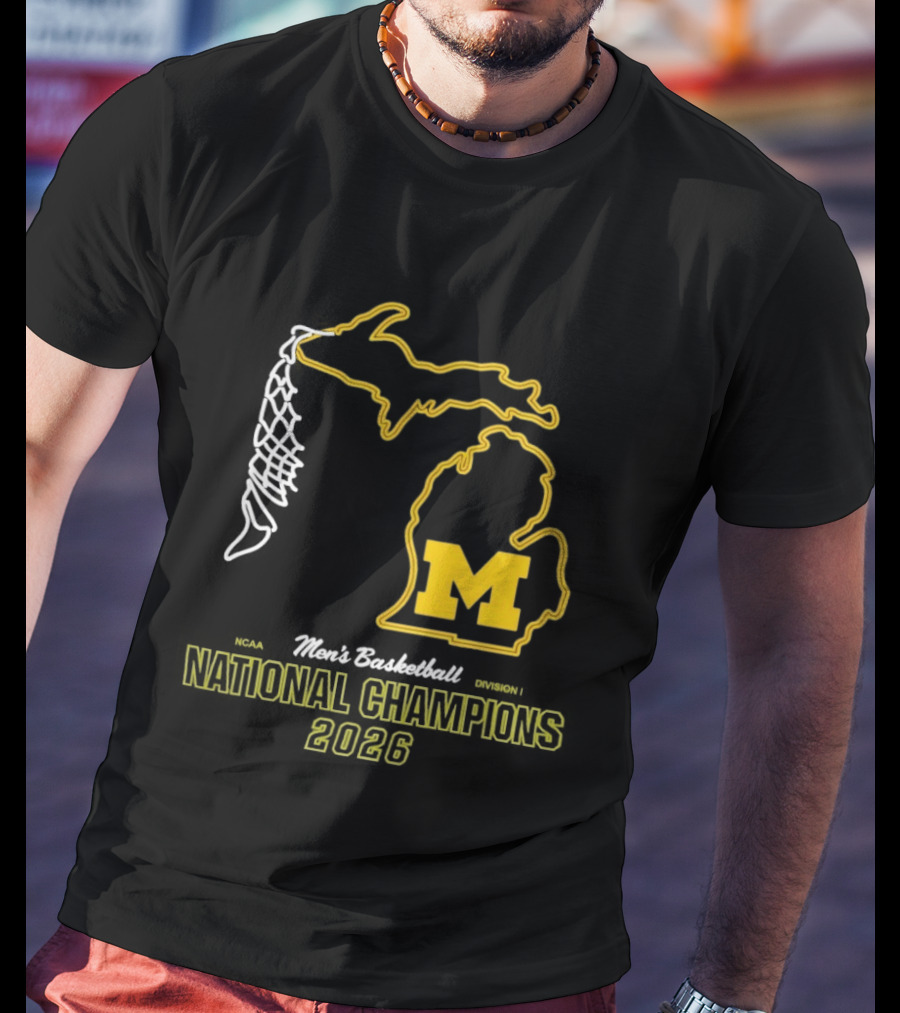 Michigan Wolverines National Champions 2026 MBB NET T-Shirt