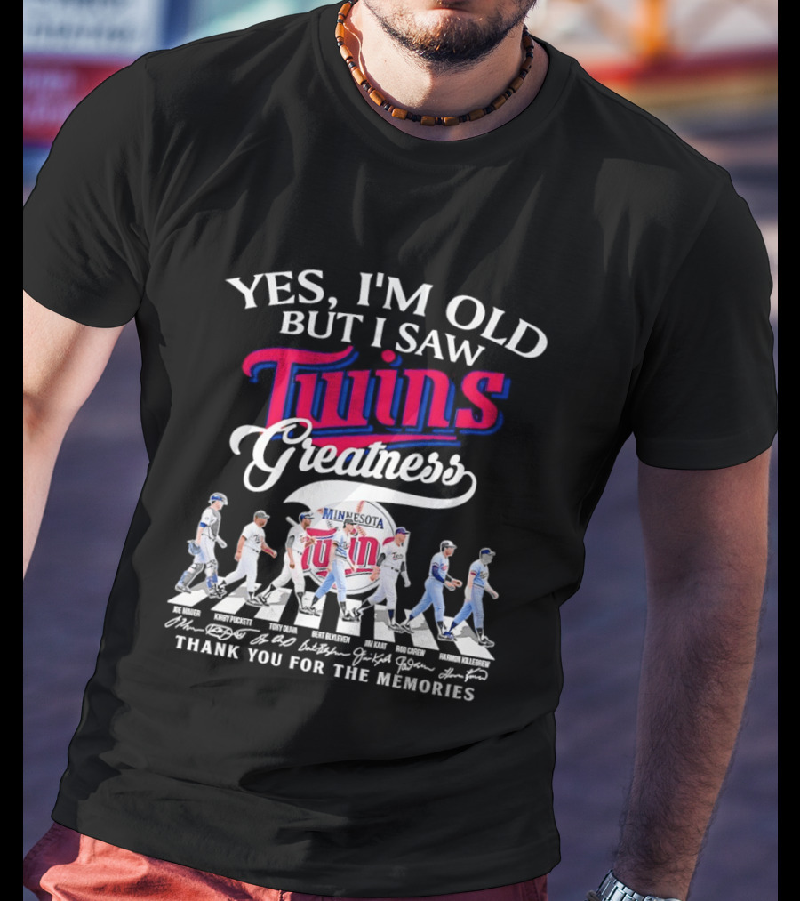 Minnesota Twins Greatness Signatures Thank You For The Memories T-Shirt