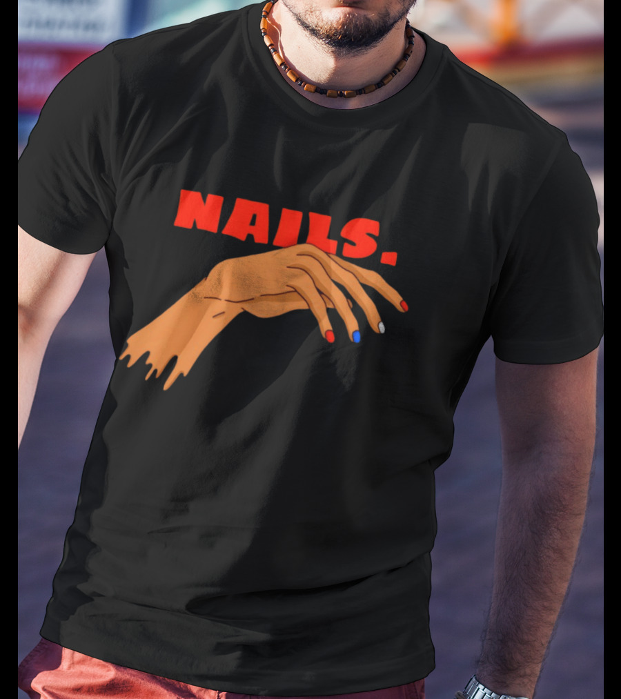 Nails Red Blue White OKC Thunder T-Shirt