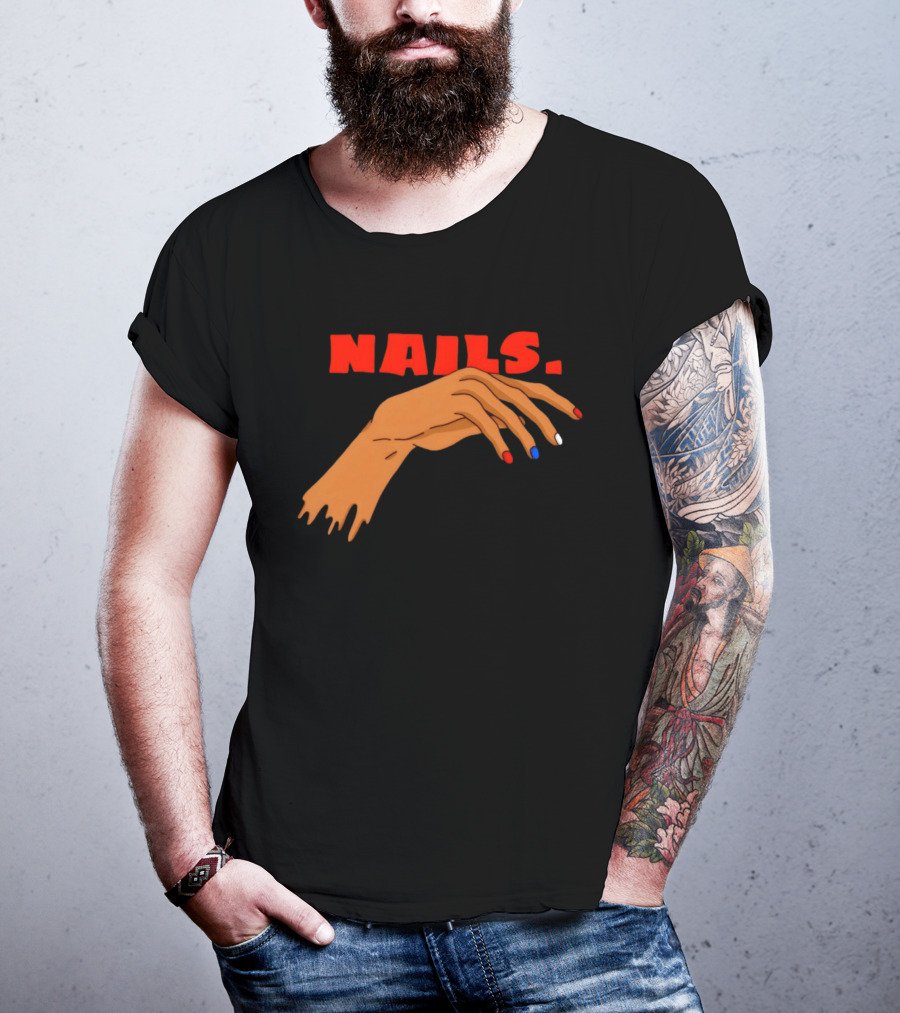 Nails Red Blue White OKC Thunder T-Shirt