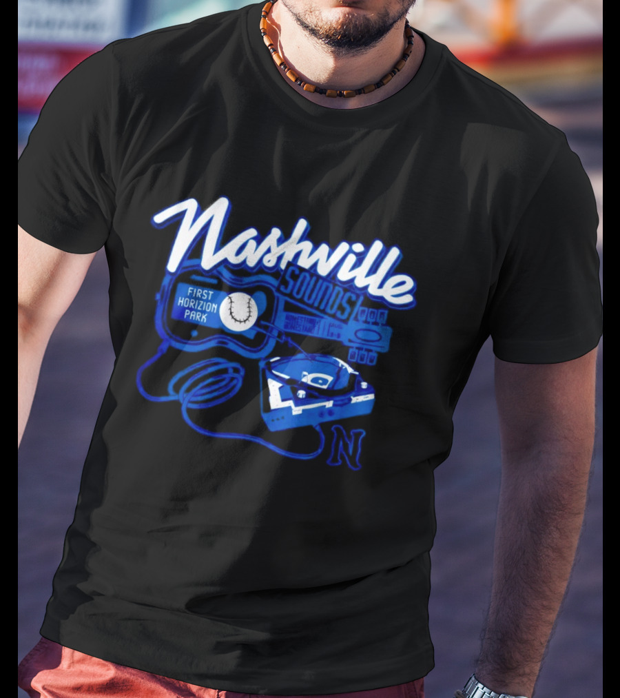 Nashville Sounds First Horizon Park Guitar Music T-Shirt
