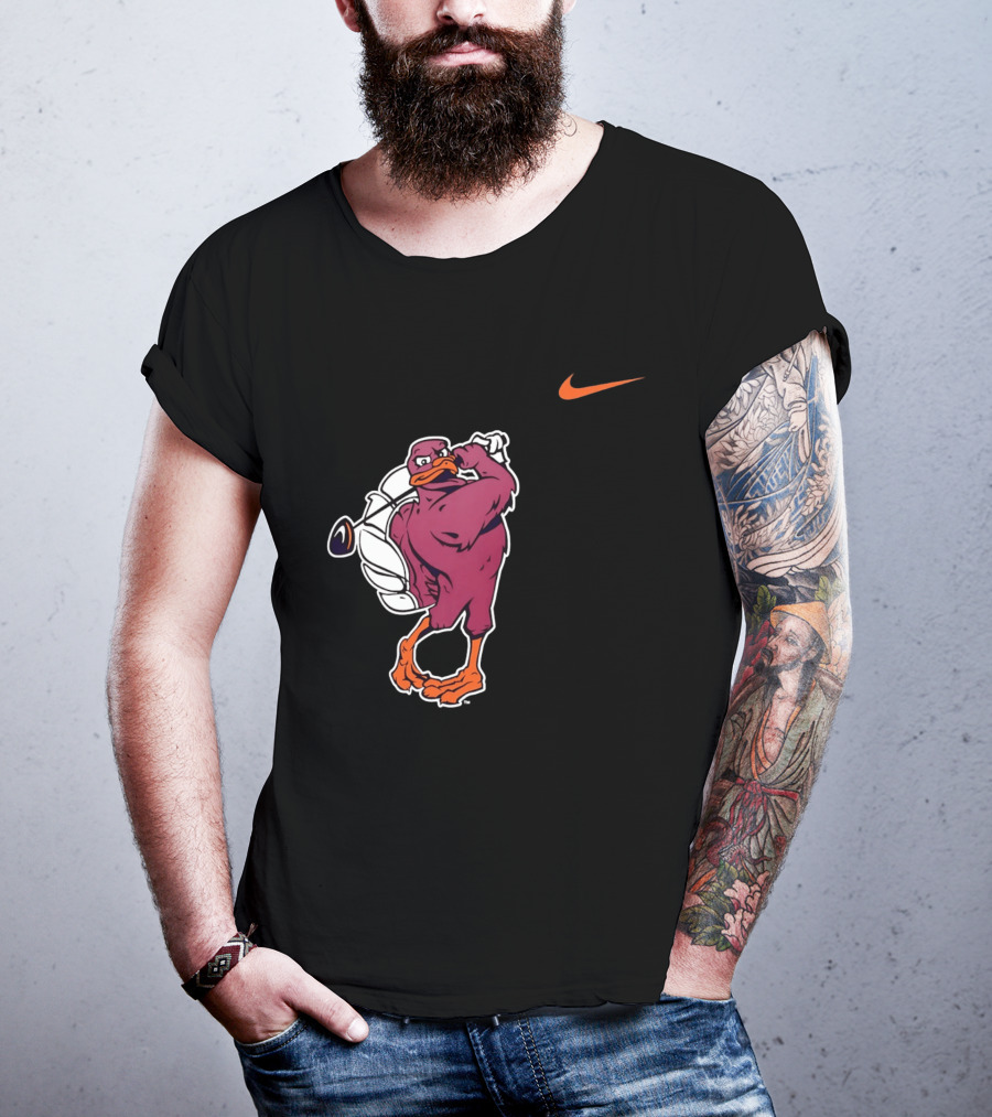 Virginia Tech Hokies Golfing Nike Swoosh Bird T-Shirt