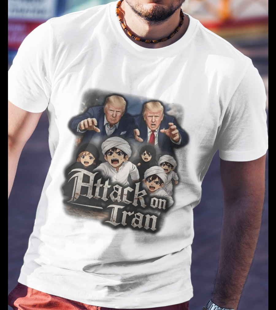 Attack On Iran Trump Manga Style Sarcastic Anime Meme T-Shirt