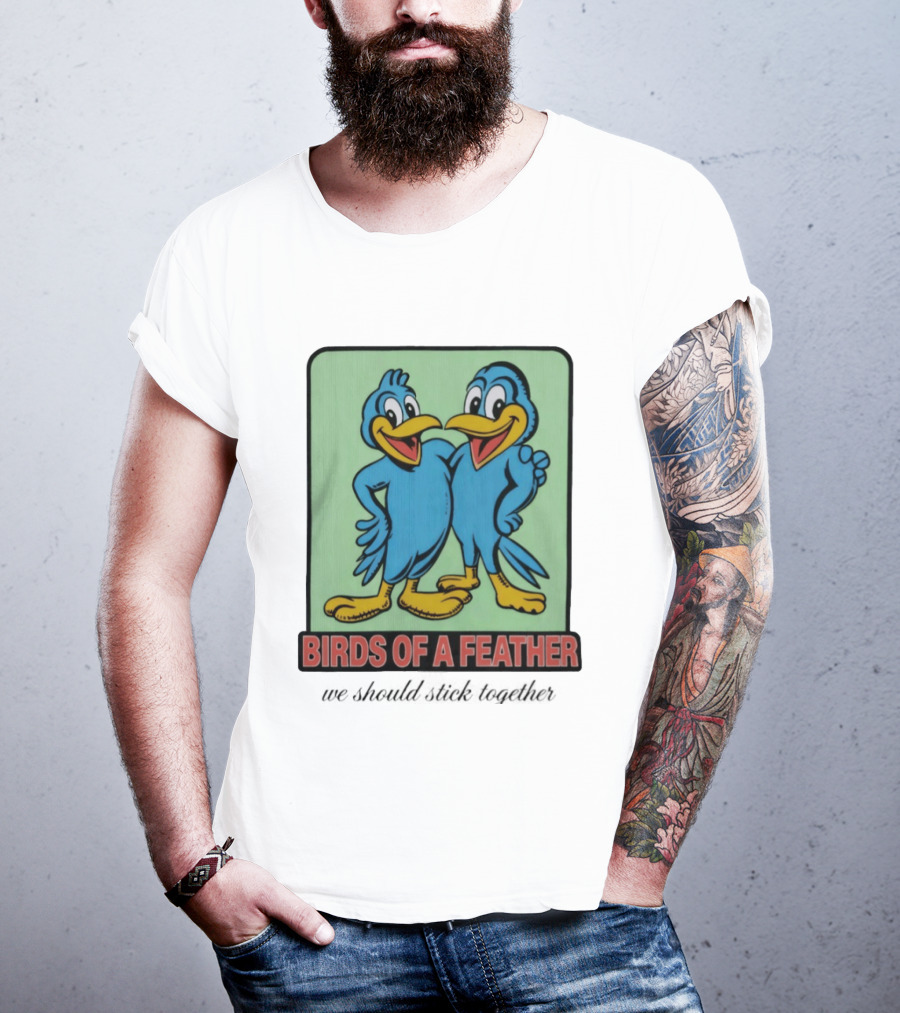 Billie Eilish Birds Of A Feather We Should Stick Together Vintage Cartoon Clothing T-Shirt