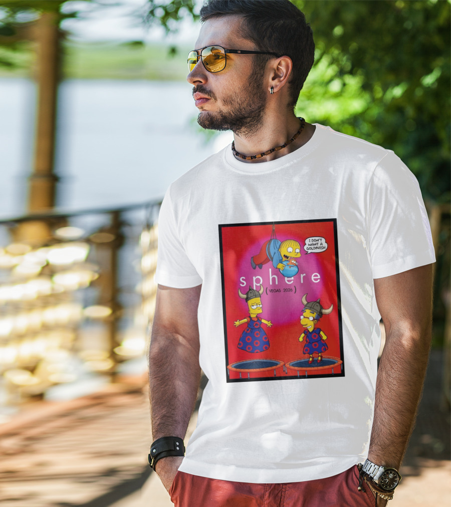 Phish X Simpsons Sphere Vegas 2026 Tour Goldfish Boogie New Springfield T-Shirt