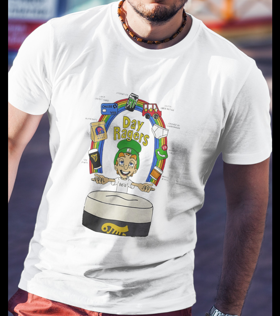 Lucky Charms Day Ragers 86'd Rainbow Guinness Taco Bell WhatsApp 19 Messages Monster Truck Chase Visa T-Shirt