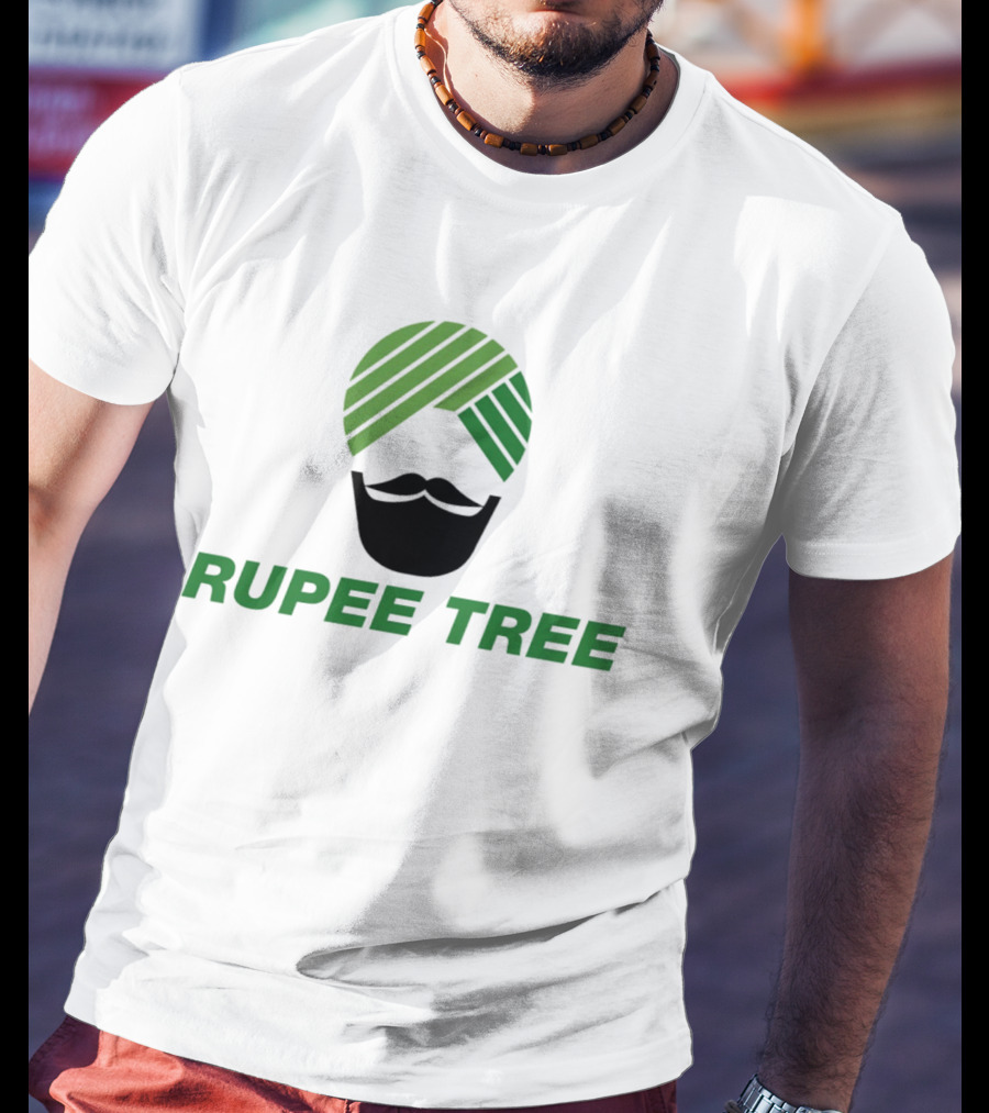 Rupee Tree Turban Beard Icon Indian T-Shirt