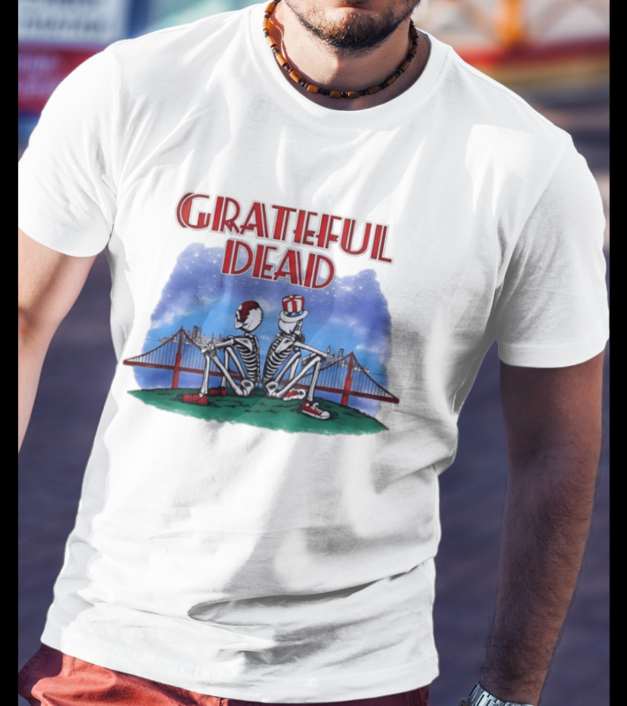 Grateful Dead Skeleton Bridge Scene T-Shirt