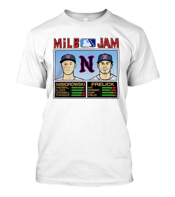MiLB Jam Nashville Sounds Misiorowski Frelick Fastball Power Baseball T-Shirt