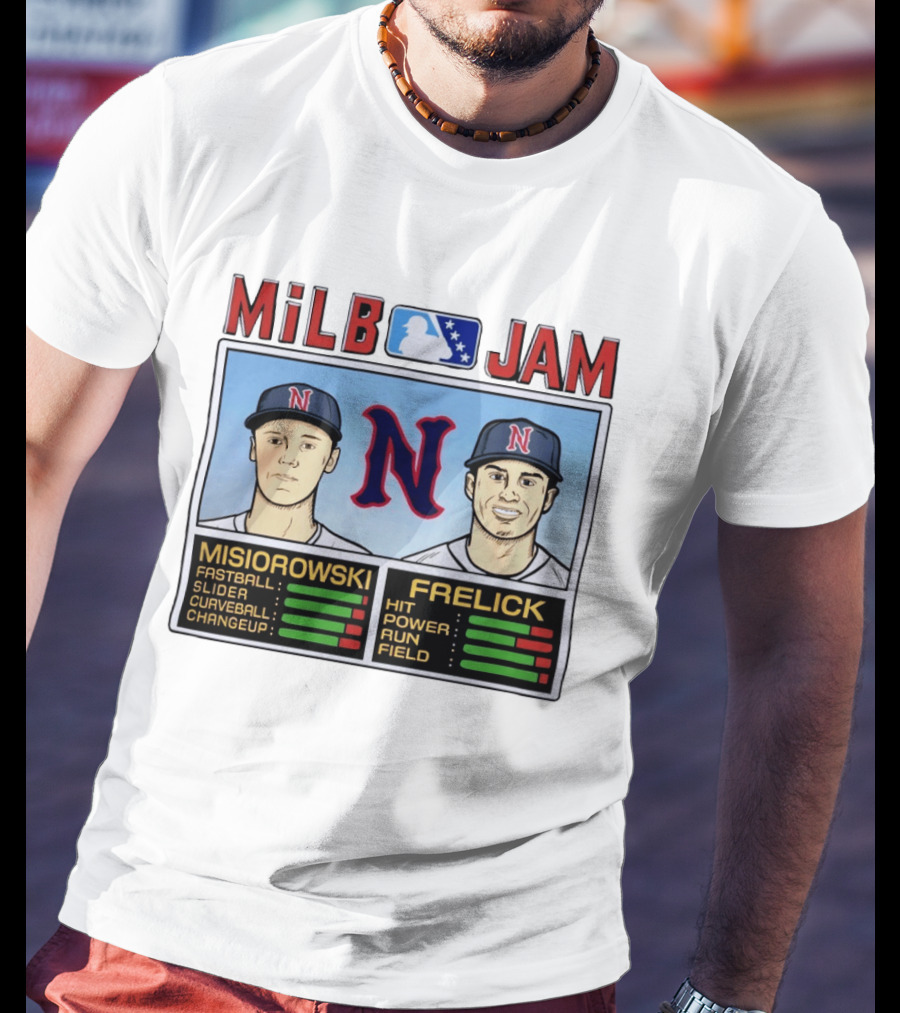 MiLB Jam Nashville Sounds Misiorowski Frelick Fastball Power Baseball T-Shirt