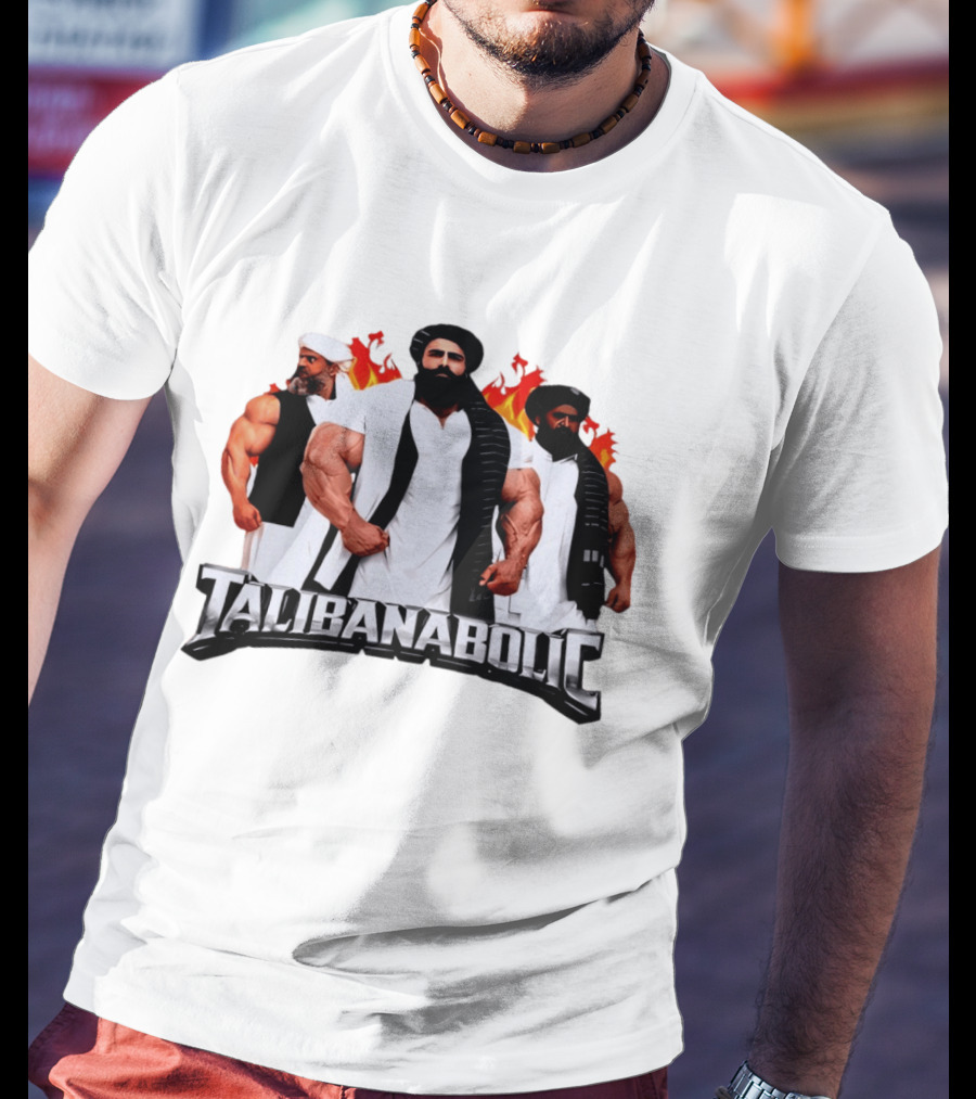 Talibanabolic Bodybuilders With Flames T-Shirt