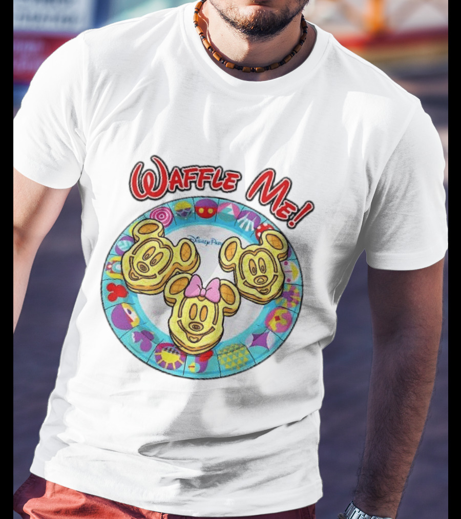 Waffle Me Disney Mickey Minnie Mouse Waffles Plate T-Shirt