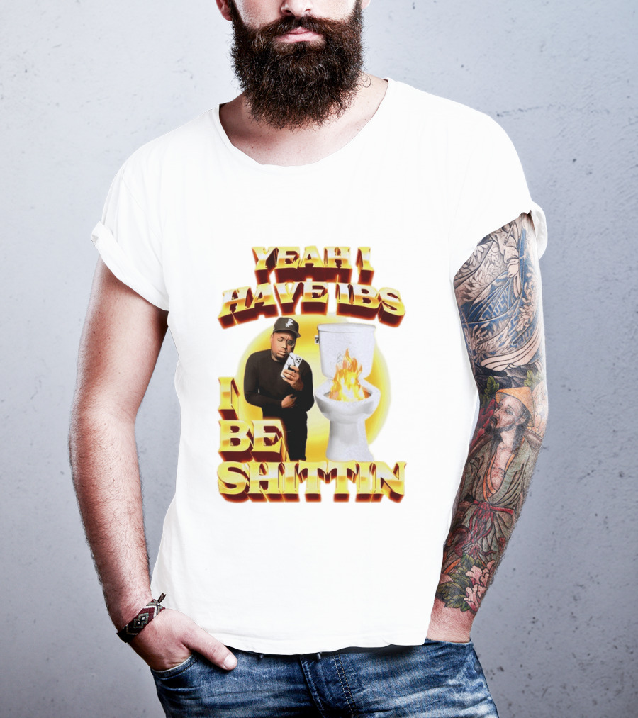Yeah I Have IBS I Be Shittin 90s Bootleg Style With Fire Toilet And Phone Guy T-Shirt