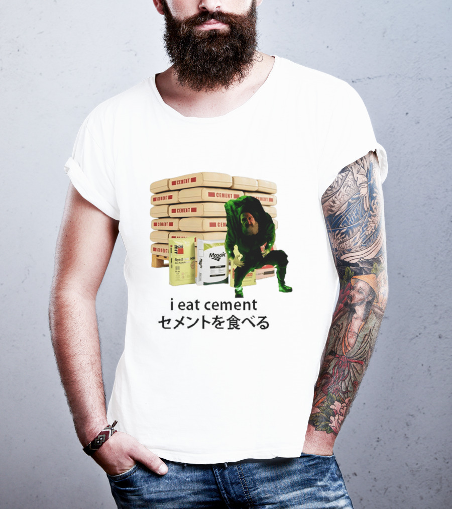 I Eat Cement Surreal Humor Poe's Favorite Snack Cement T-Shirt