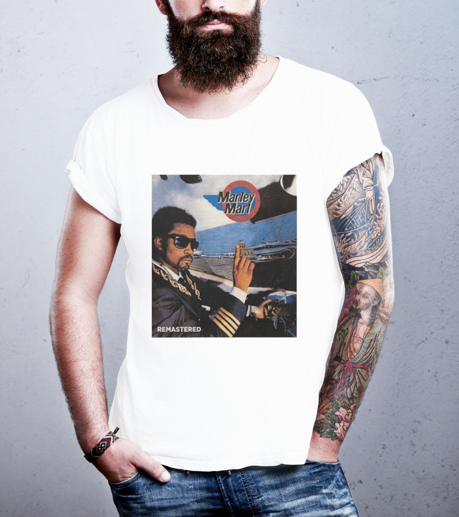 Marley Marl Remastered Cover With Sunglasses And Chains T-Shirt