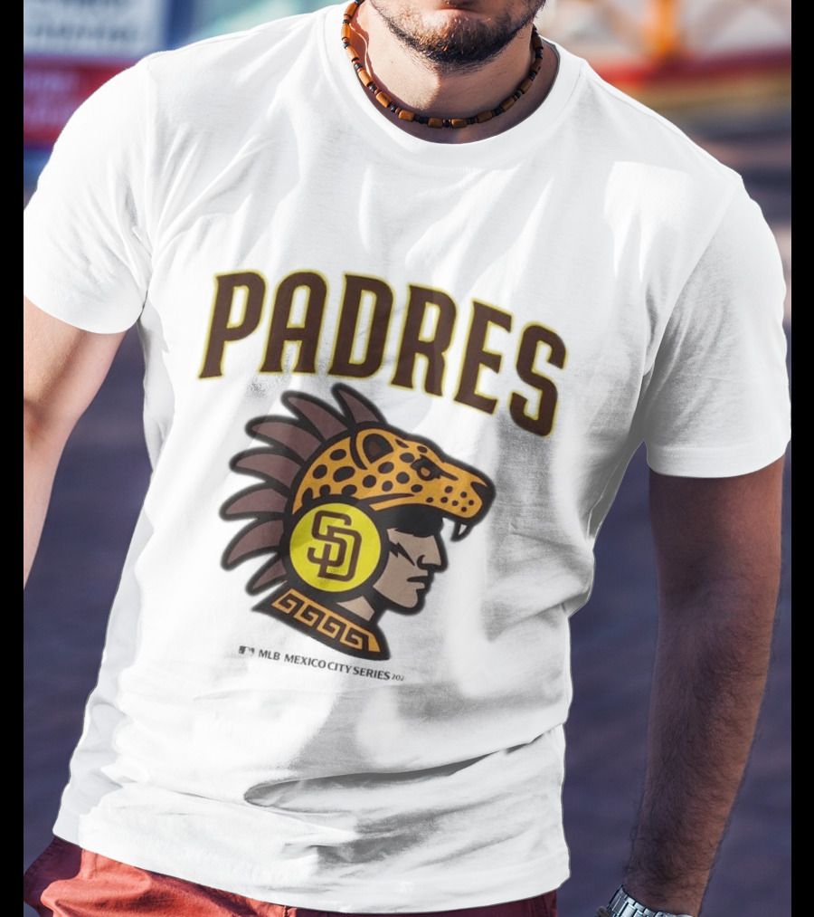 San Diego Padres MLB Mexico City Series 2026 Aztec Jaguar Warrior T-Shirt