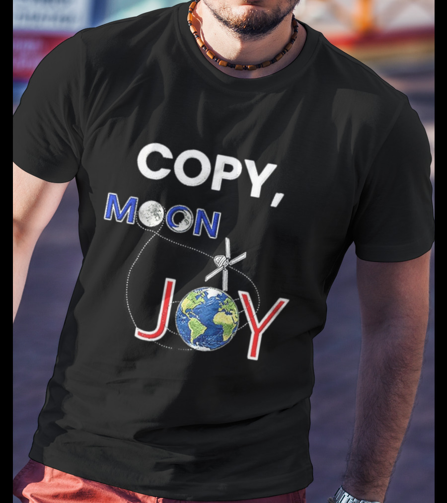 Copy Moon Joy Earth Astronaut Artemis II T-Shirt