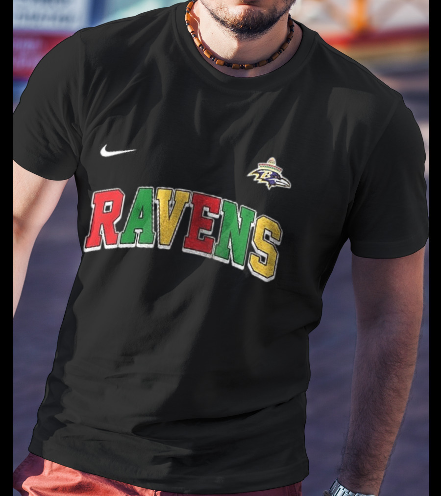 Baltimore Ravens Cinco De Drinko Bitchachos Nike Ravens T-Shirt