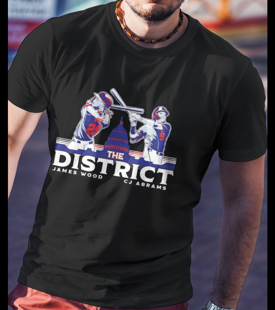 The District James Wood 29 CJ Abrams 5 Baseball Capitol Building T-Shirt