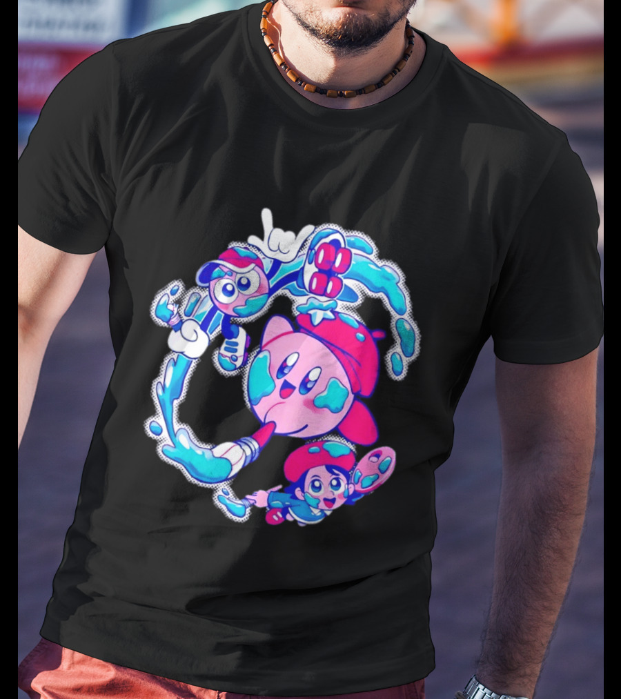 Paintbrush Pals Kirby Gooey Adeleine Art Adventure T-Shirt