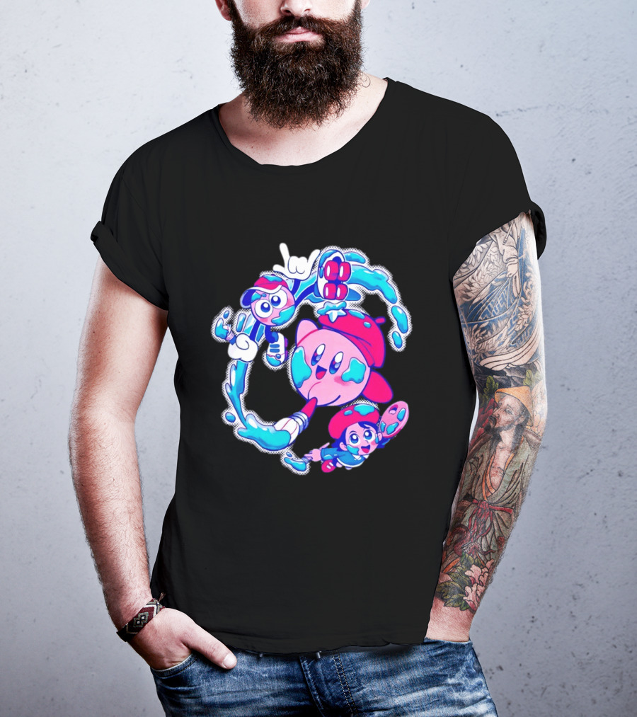 Paintbrush Pals Kirby Gooey Adeleine Art Adventure T-Shirt