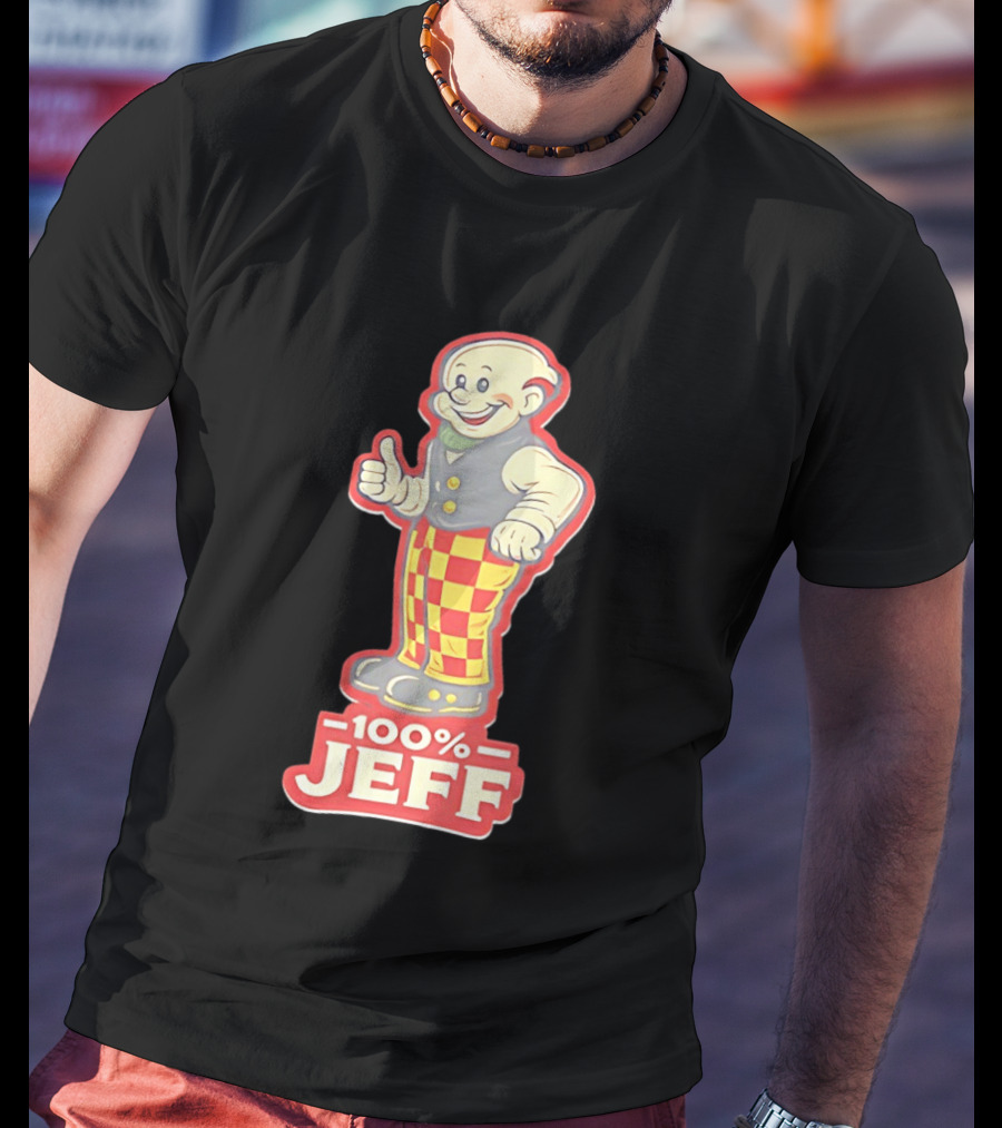 100 Percent Jeff Thumbs Up Character Checker Pants T-Shirt