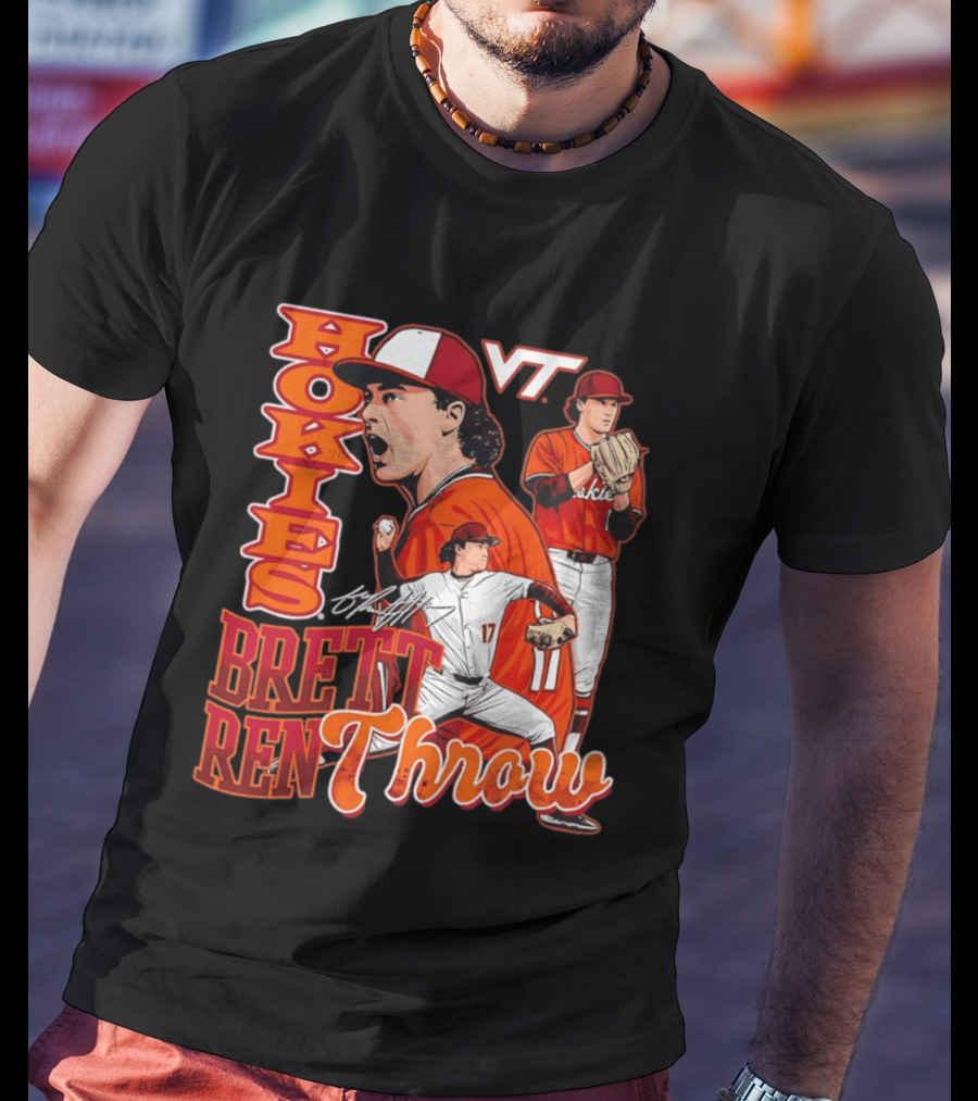 Hokies Brett Renfrow VT Baseball Brett Renthrow T-Shirt
