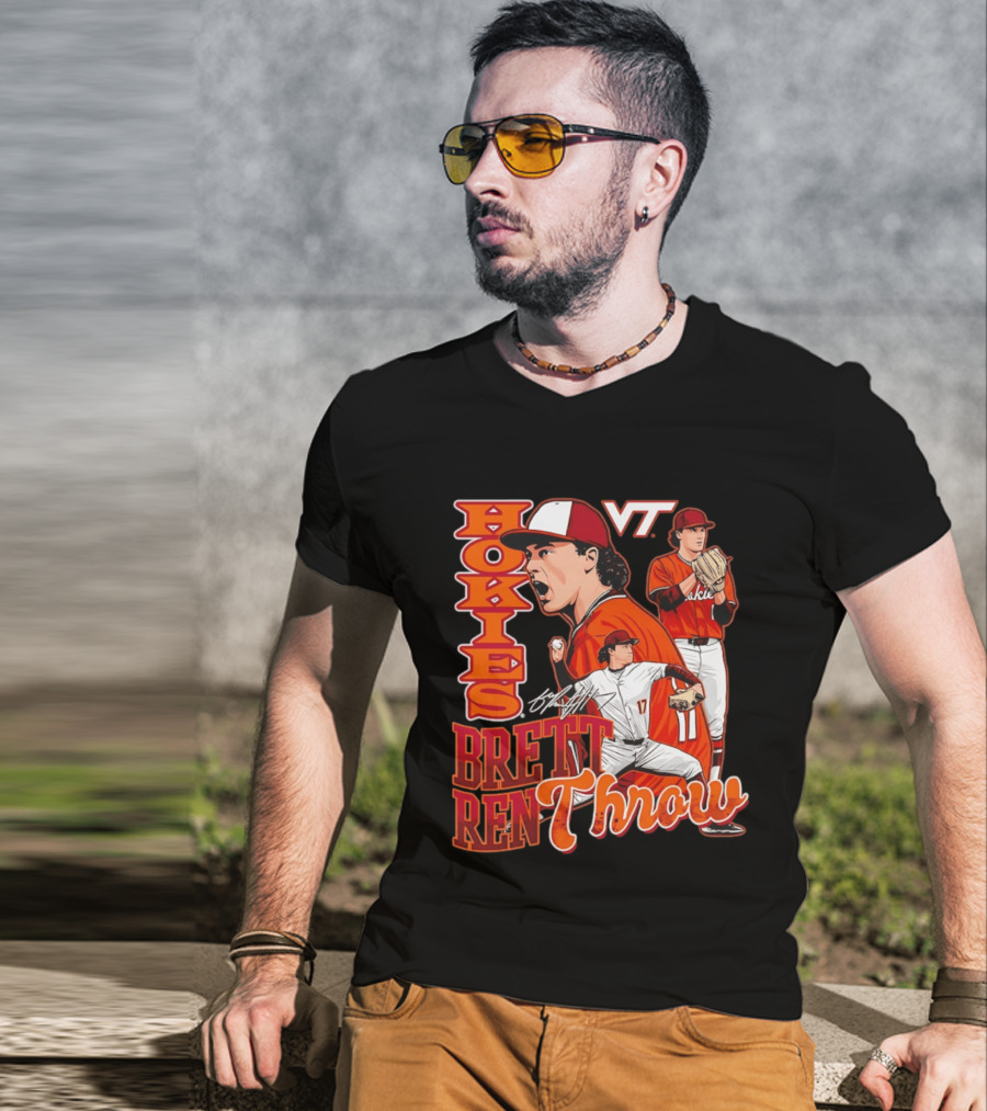 Hokies Brett Renfrow VT Baseball Brett Renthrow T-Shirt