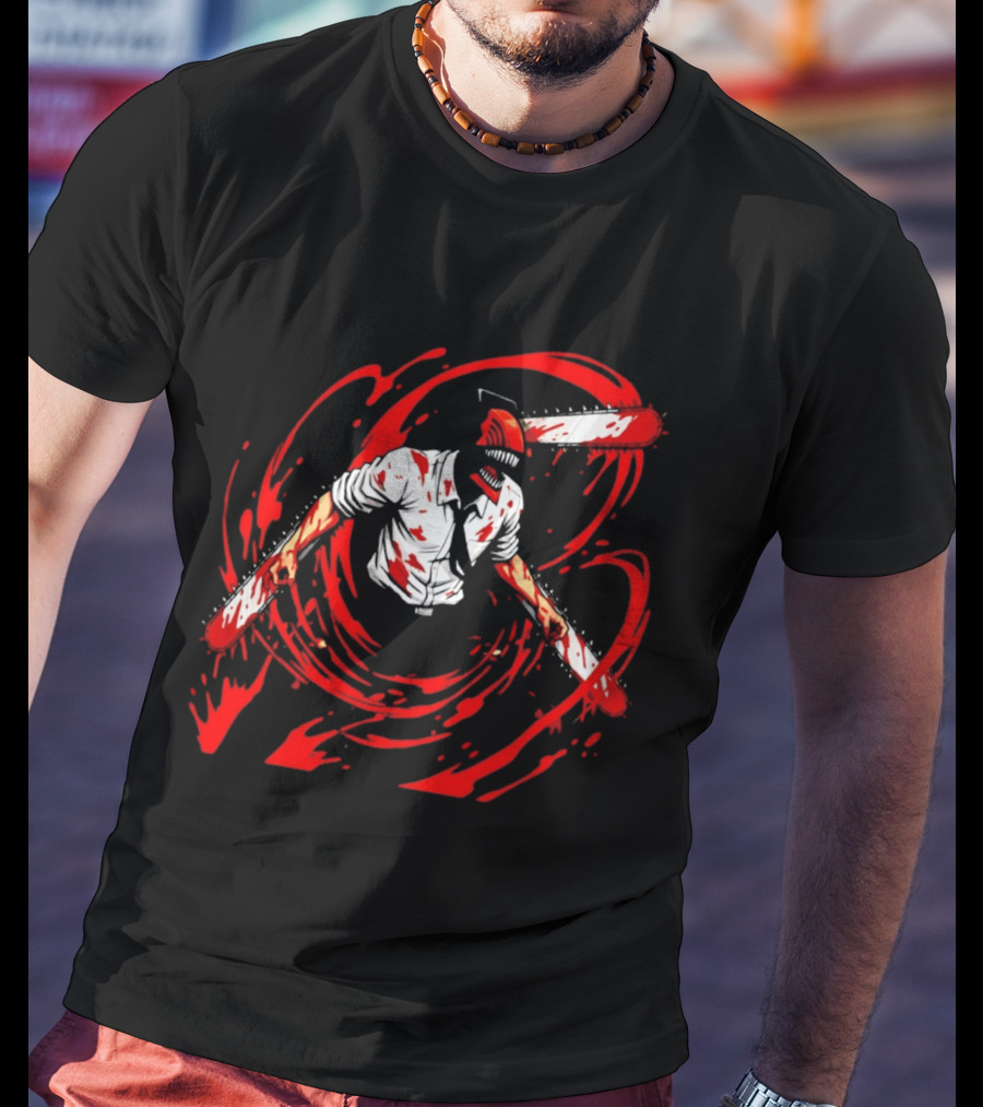 Chainsaw Man Denji Blood Splattered T-Shirt