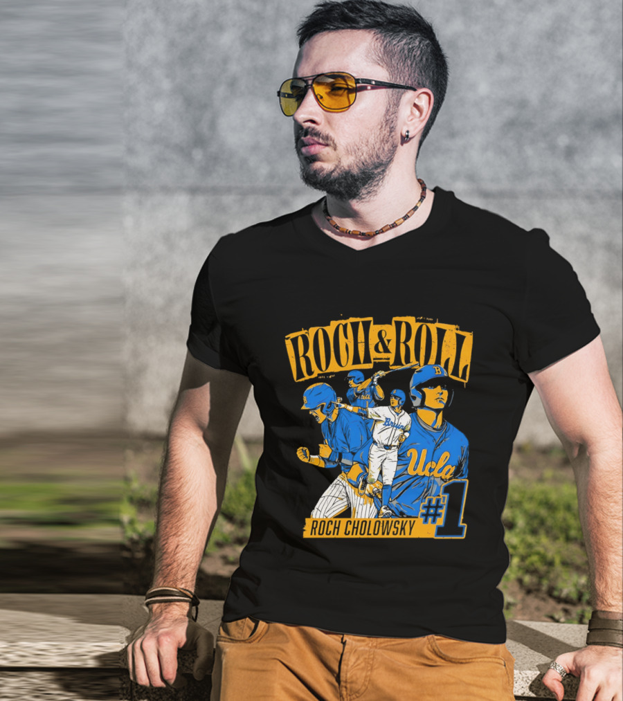 Roch Cholowsky UCLA Bruins Roch & Roll Baseball #1 T-Shirt