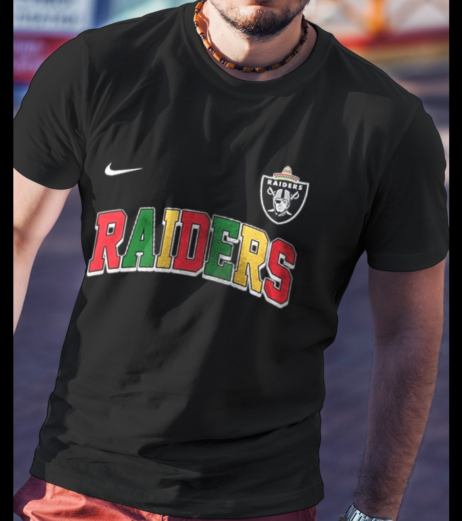 Las Vegas Raiders Cinco De Drinko Bitchachos Skeleton Raiders Text Sombrero T-Shirt