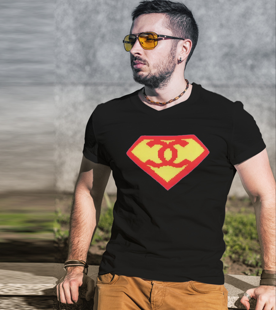 Milly Alcock Superman Yellow Red Crochet T-Shirt