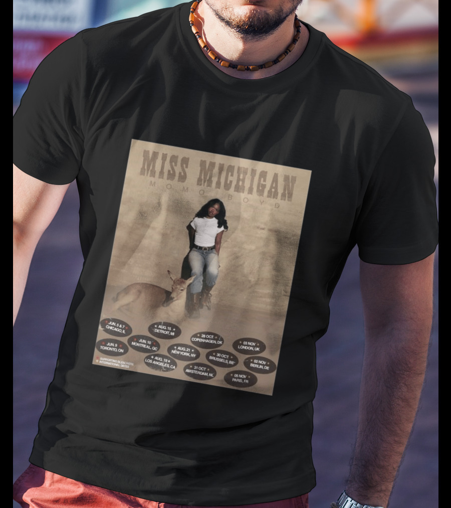 Miss Michigan Momo Boyd Tour 2026 Dates And Locations T-Shirt