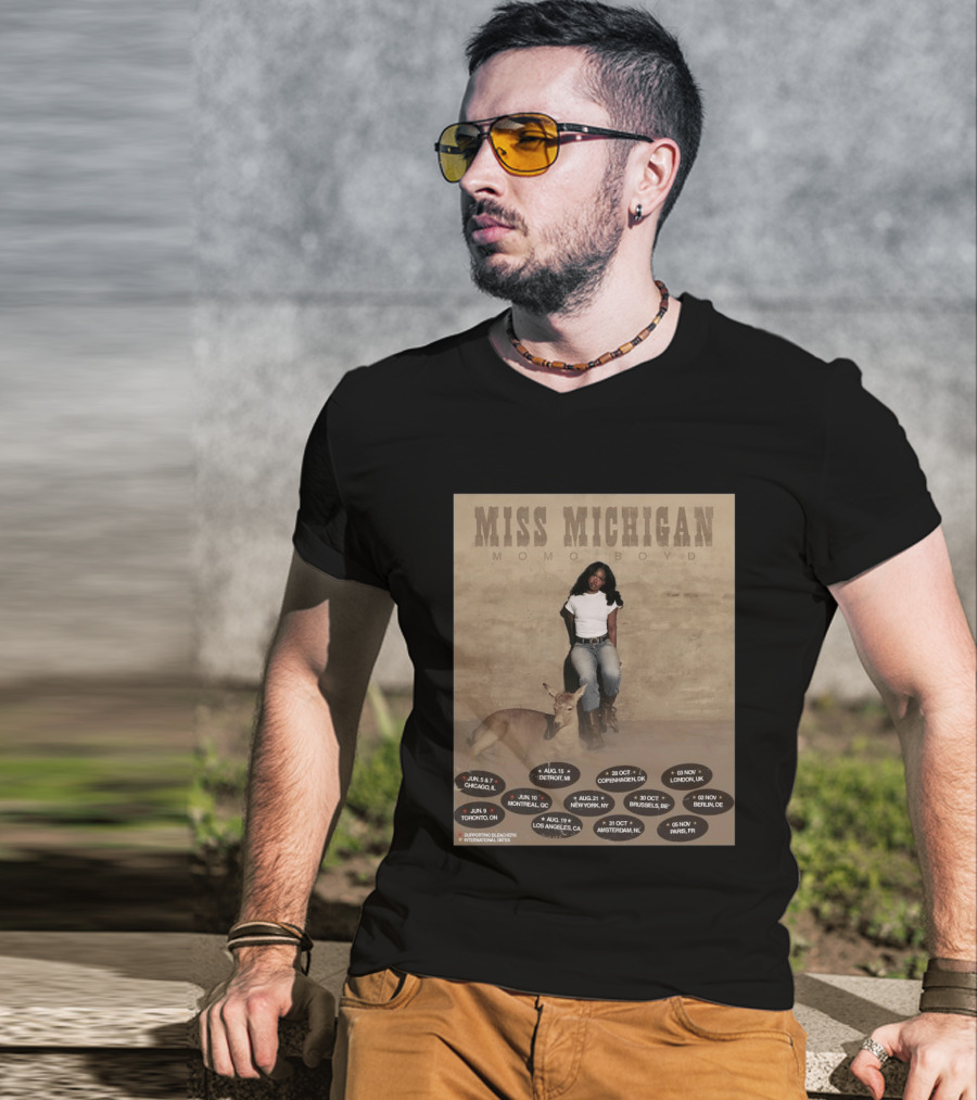 Miss Michigan Momo Boyd Tour 2026 Dates And Locations T-Shirt