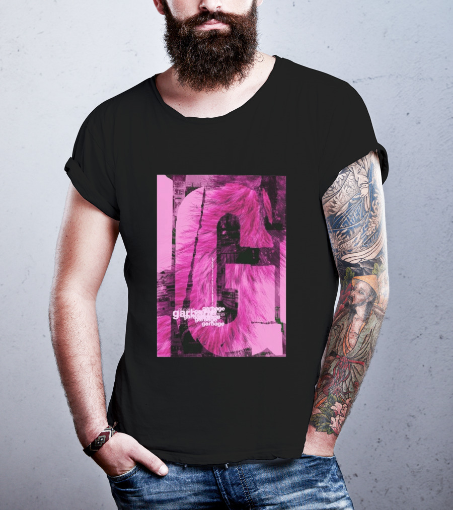 Garbage Royal Albert Hall April 2026 Tour Pink Fur T-Shirt