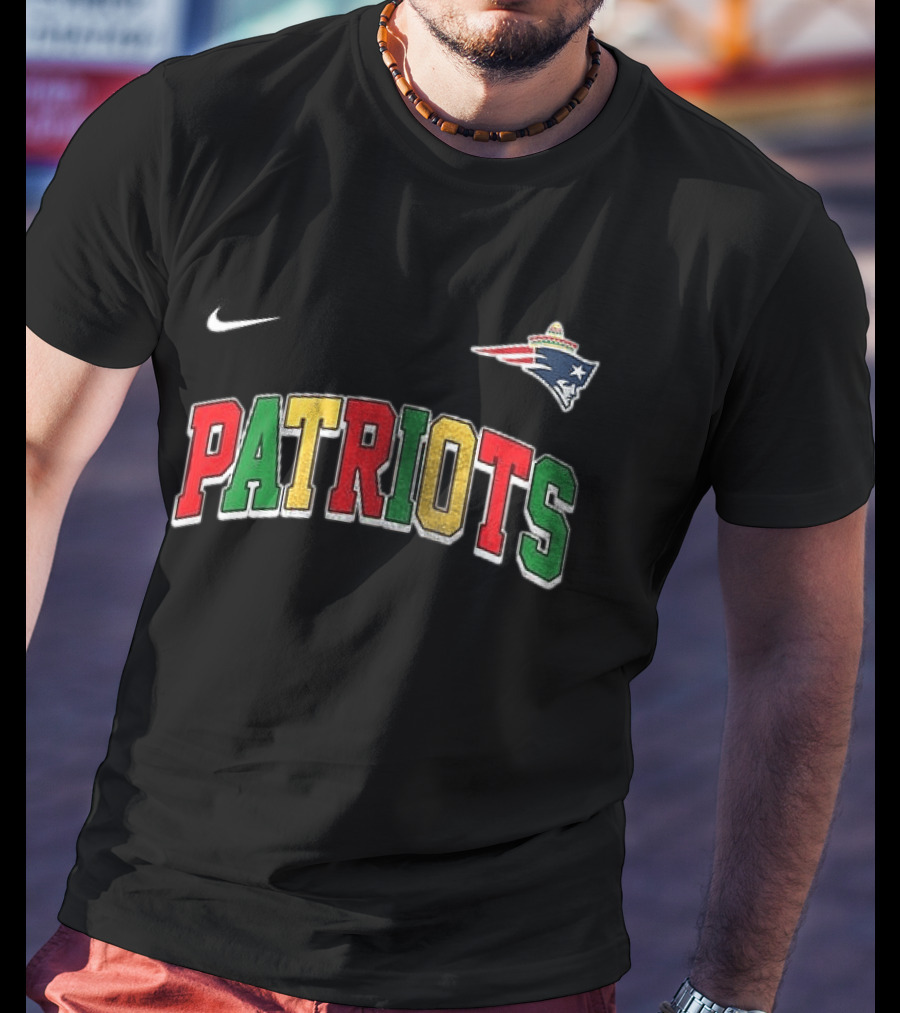 New England Patriots Cinco De Drinko Bitchachos Skeleton Nike T-Shirt
