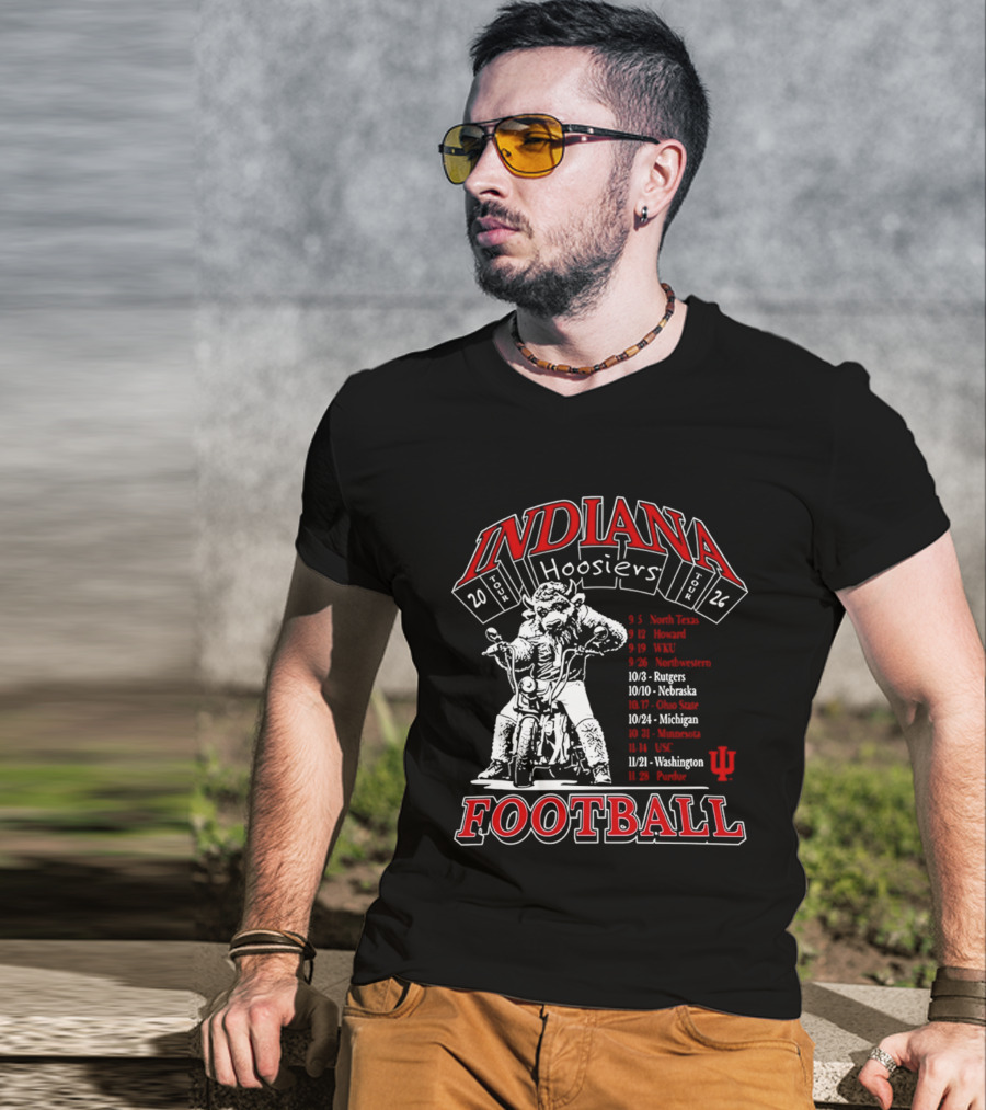 Indiana Hoosiers 2026 Football Schedule T-Shirt