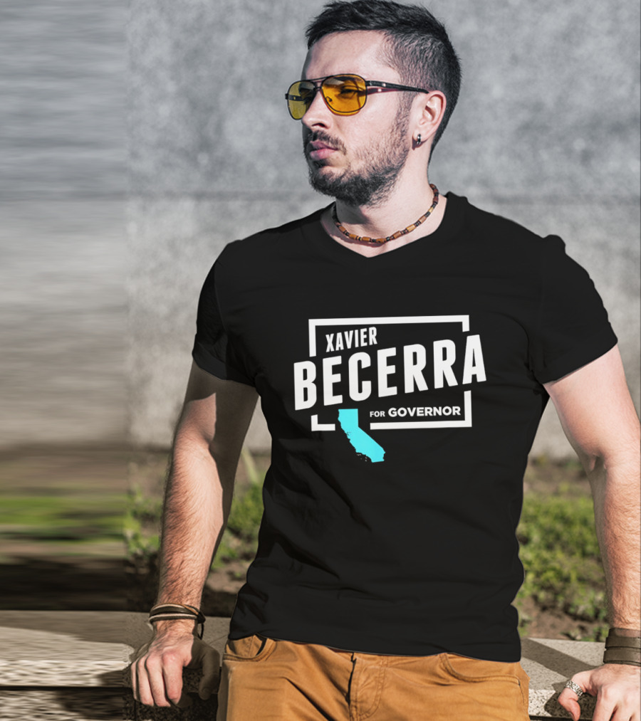 Xavier Becerra For Governor California Blue State T-Shirt
