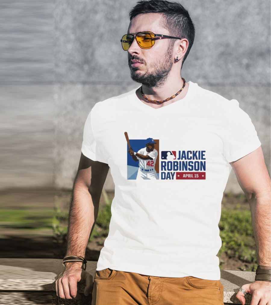 Jackie Robinson Day April 15 MLB 42 Iconic Baseball Legend T-Shirt