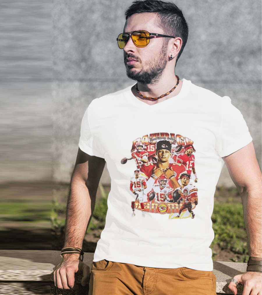 Kansas City Chiefs Patrick Mahome 15 Vintage Football Collection T-Shirt