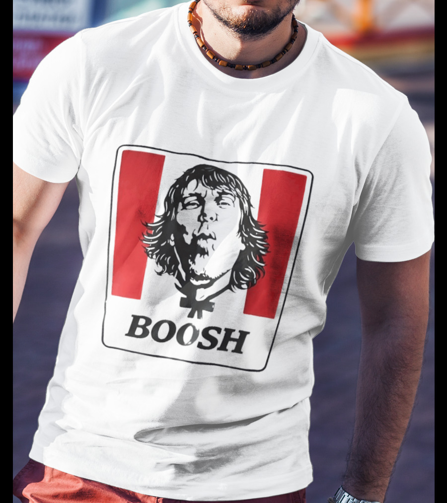 The Mighty Boosh Boosh Face Red Stripes T-Shirt