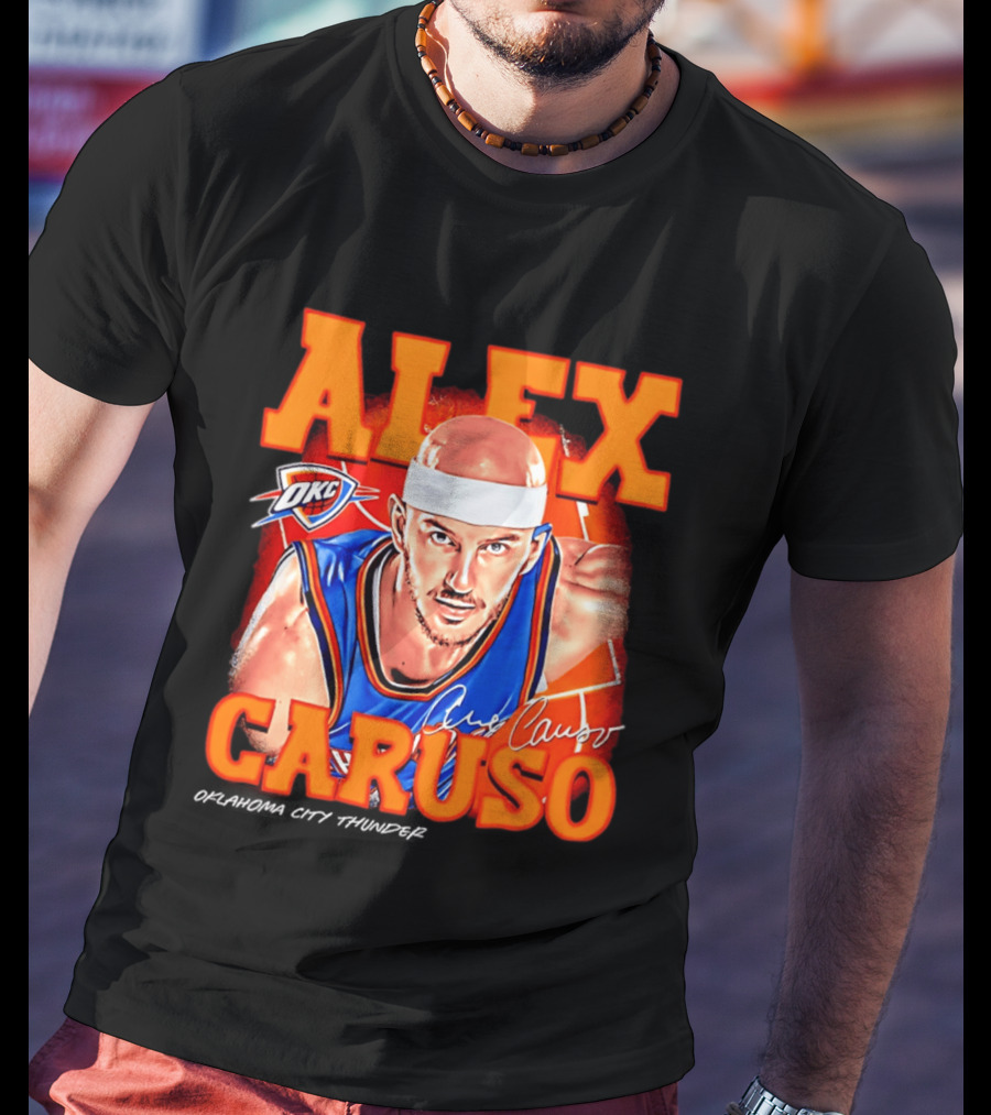 Alex Caruso Oklahoma City Thunder OKC Basketball Airbrush T-Shirt