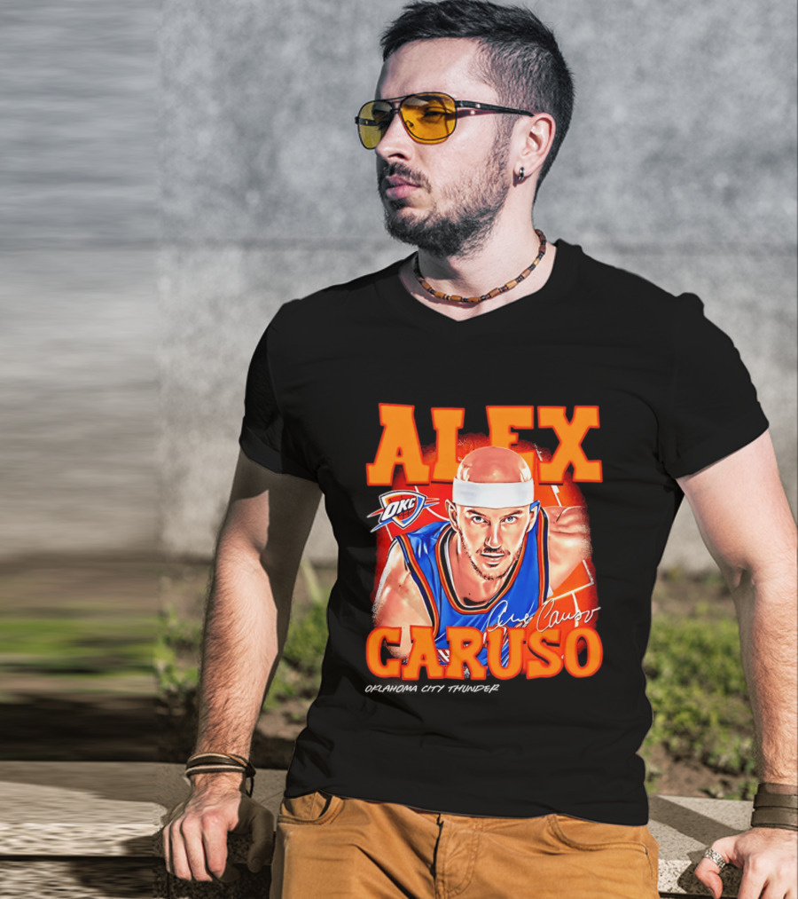 Alex Caruso Oklahoma City Thunder OKC Basketball Airbrush T-Shirt